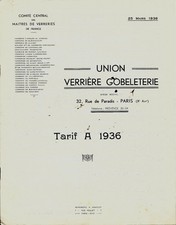 1936 Catalogue verreries