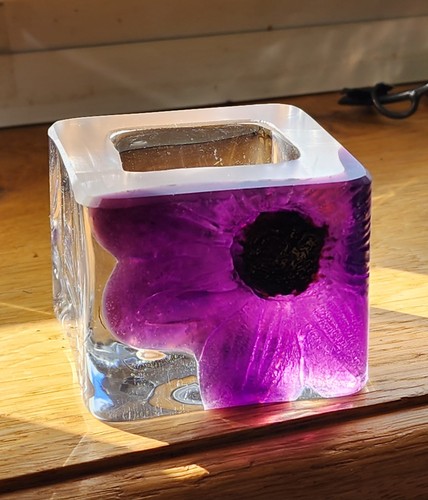 Daum vase cube non signé - daum, vers