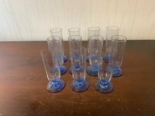 17 flûtes bleu à champagne