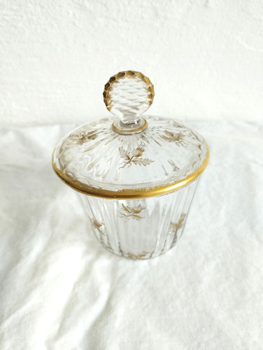 Pot couvert verre gravé - couvert, ala